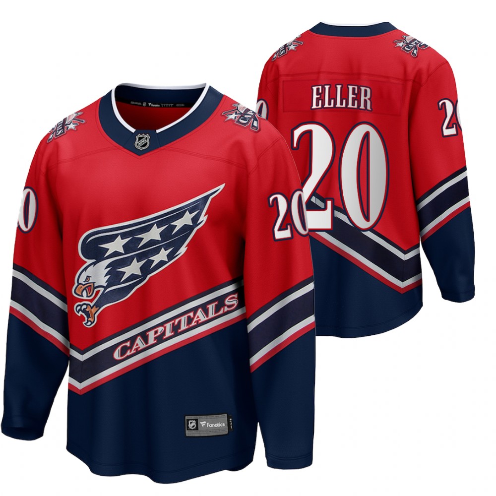 Lars Eller Washington Capitals 2021 Reverse Retro Red Men Jersey Special Edition
