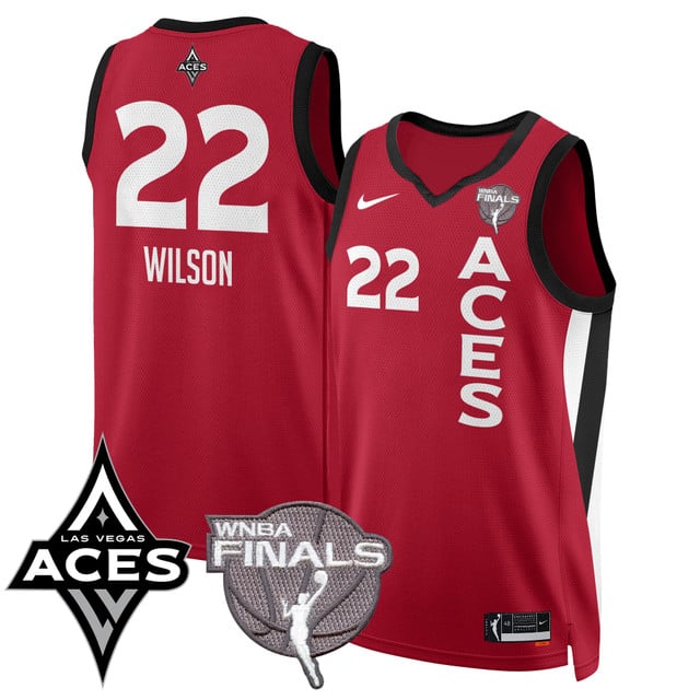 Las Vegas Aces 2025 WNBA Finals Jersey - All Stitched A'ja  Wilson - 22