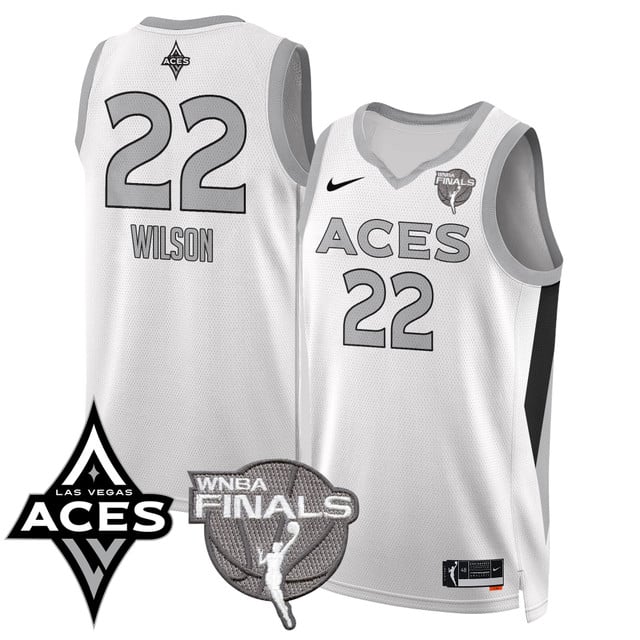 Las Vegas Aces 2025 WNBA Finals Jersey - All Stitched A'ja Wilson -  22