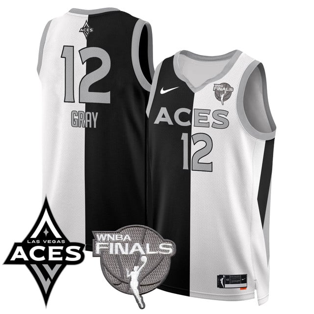 Las Vegas Aces 2025 WNBA Finals Jersey - All Stitched Chelsea Gray  - 12