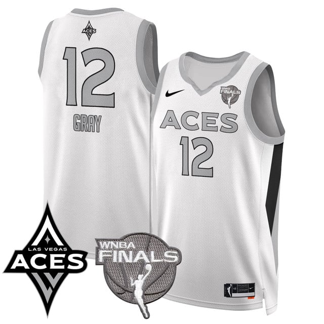Las Vegas Aces 2025 WNBA Finals Jersey - All Stitched Chelsea Gray -  12