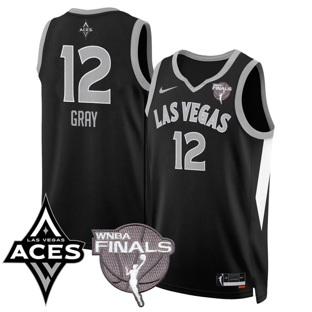 Las Vegas Aces 2025 WNBA Finals Jersey - All Stitched Chelsea Gray - 12