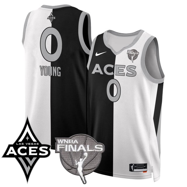 Las Vegas Aces 2025 WNBA Finals Jersey - All Stitched Jackie Young  - 0
