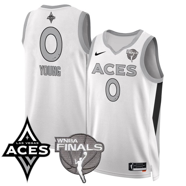 Las Vegas Aces 2025 WNBA Finals Jersey - All Stitched Jackie Young -  0