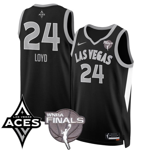 Las Vegas Aces 2025 WNBA Finals Jersey - All Stitched Jewell Loyd - 24