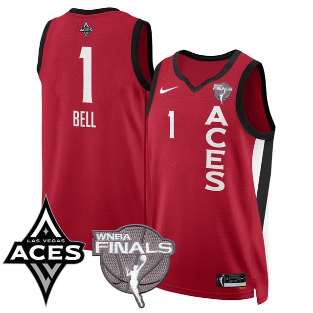 Las Vegas Aces 2025 WNBA Finals Jersey - All Stitched Kierstan  Bell  - 1