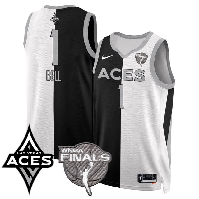 Las Vegas Aces 2025 WNBA Finals Jersey - All Stitched Kierstan Bell  -  1