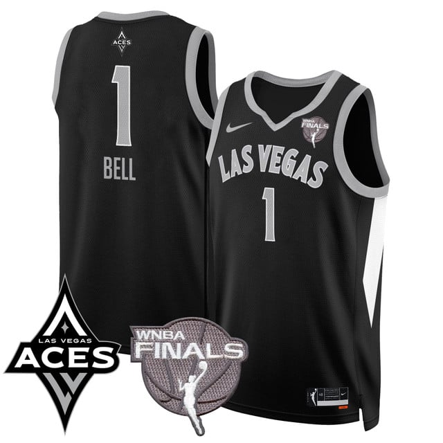 Las Vegas Aces 2025 WNBA Finals Jersey - All Stitched Kierstan Bell - 1