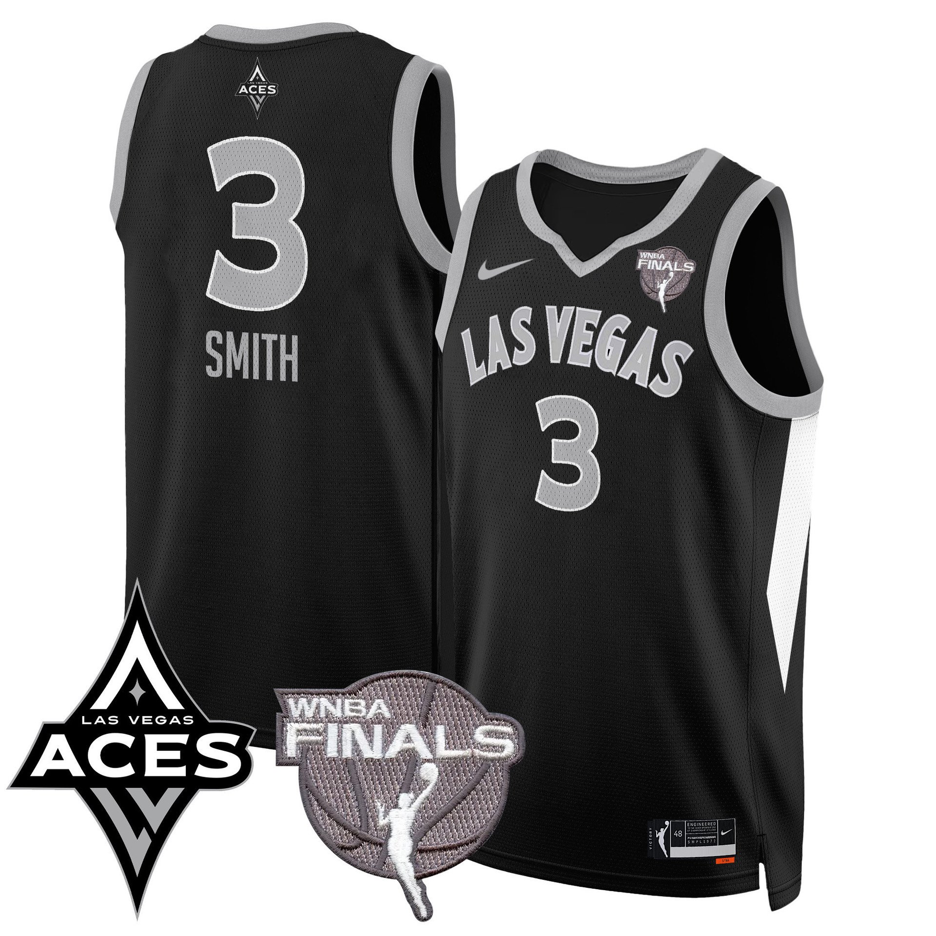 Las Vegas Aces 2025 WNBA Finals Jersey - All Stitched NaLyssa Smith - 3