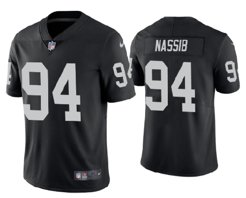 Las Vegas Raiders #94 Carl Nassib Vapor Limited Black Jersey