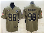 Las Vegas Raiders #98 Maxx Crosby 2022 Olive Salute To Service Limited Jersey