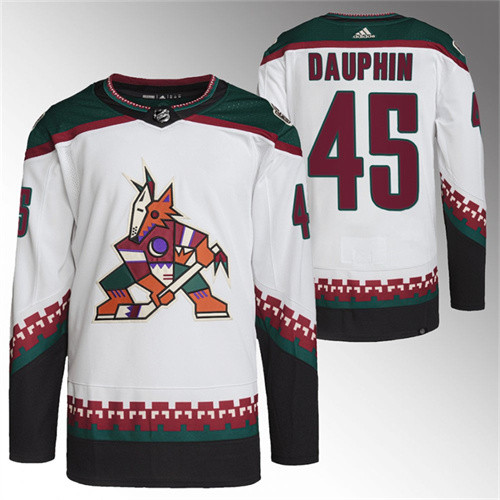 Laurent Dauphin 2022 Arizona Coyotes White Primegreen Authentic Away Jersey