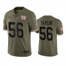 Lawrence Taylor New York Giants Nike Olive 2022 Salute To Service Limited Jersey