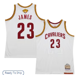 LeBron James Cleveland Cavaliers Mitchell & Ness 2015-16 Hardwood Classics Authentic Jersey - White