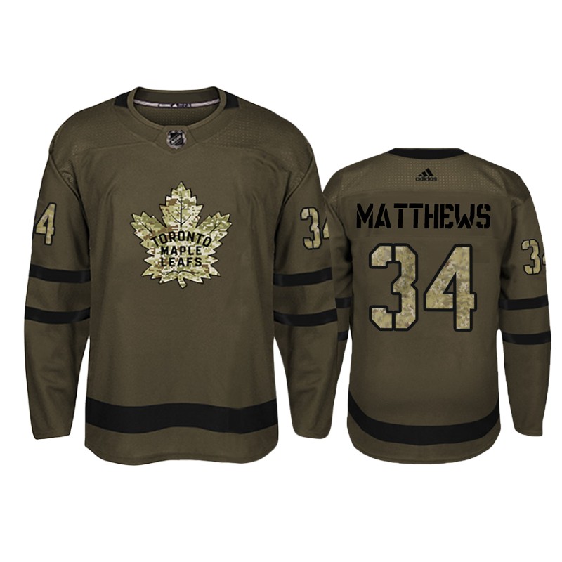 Leafs Auston Matthews Camo Military Jersey