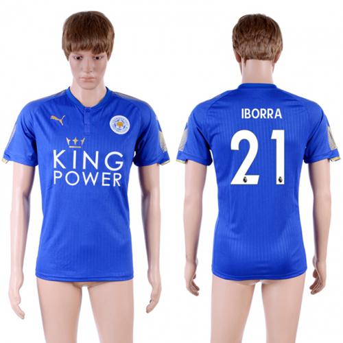 Leicester City #21 Iborra Home Soccer Country Jersey