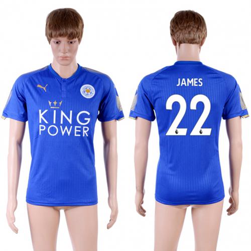 Leicester City #22 James Home Soccer Country Jersey