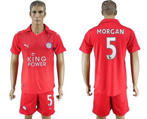 Leicester City #5 Morgan Away Soccer Club Jersey