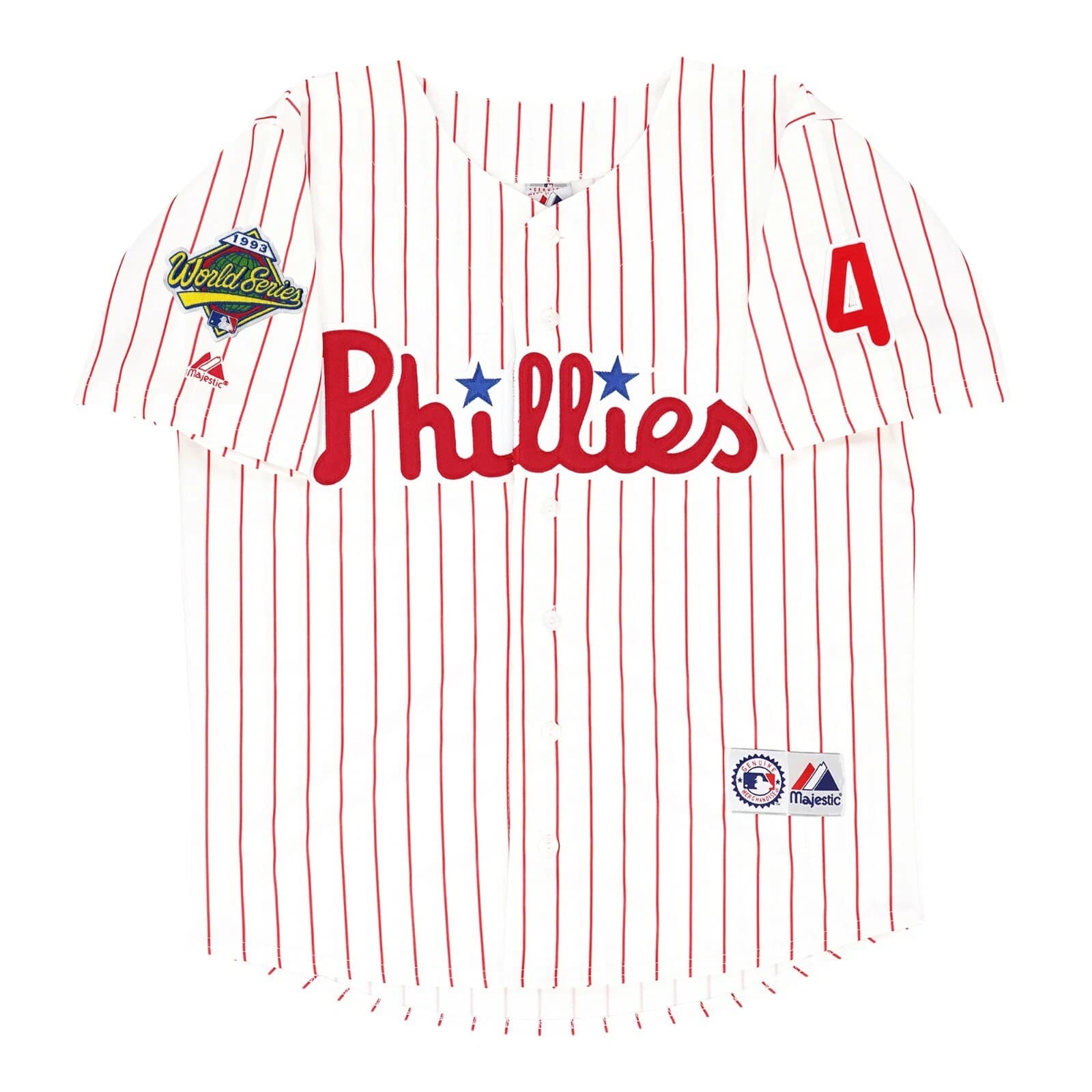Lenny Dykstra 1993 Philadelphia Phillies World Series  Home & Road Men's Jersey