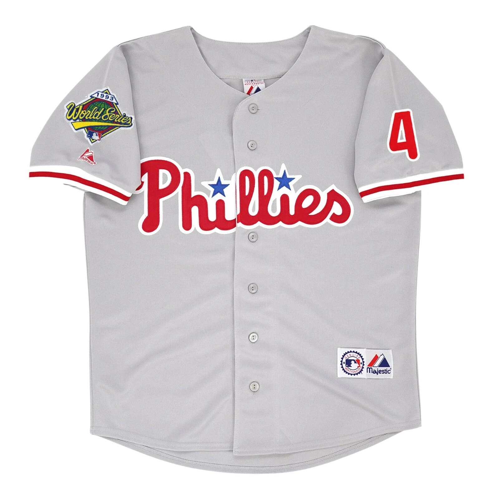 Lenny Dykstra 1993 Philadelphia Phillies World Series Home & Road Men's Jersey