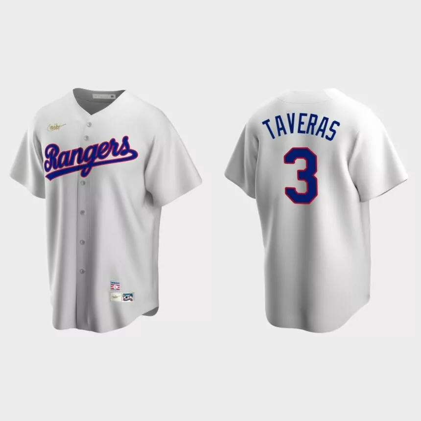 Leody Taveras #3 Texas Rangers Cooperstown Collection Home Jersey – White