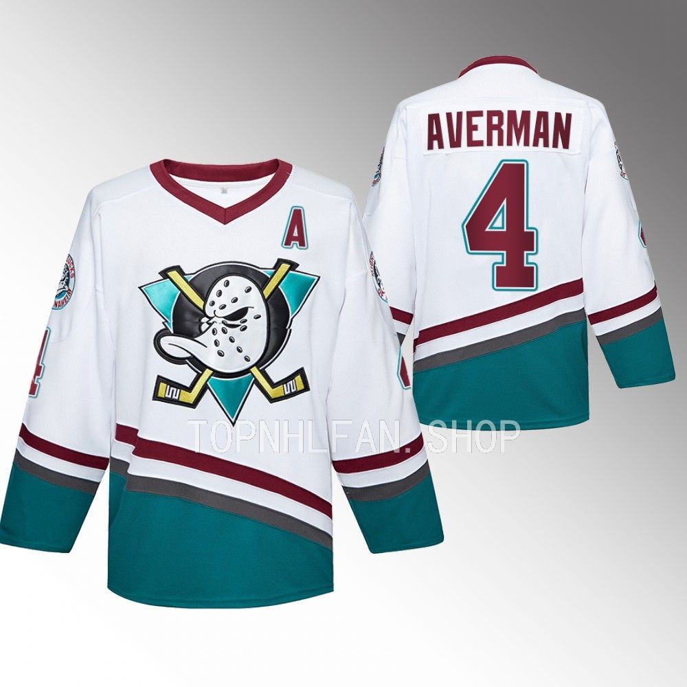 Lester Averman Ducks Mighty Ducks Jersey White Hockey