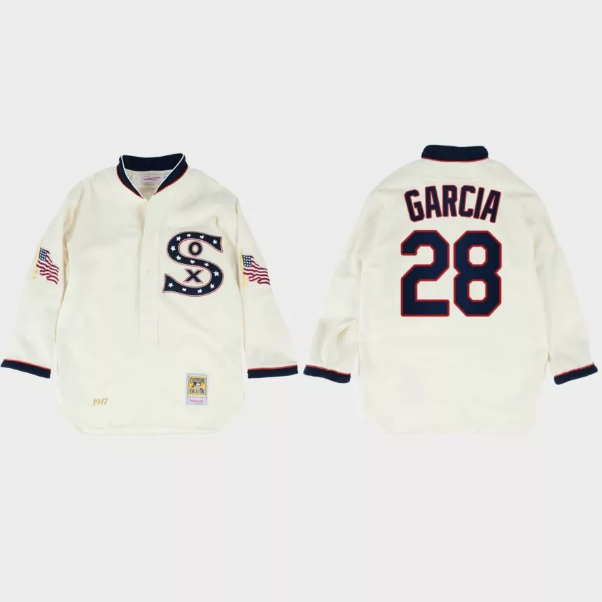 Leury Garcia Chicago White Sox 1917 Authentic Jersey – White