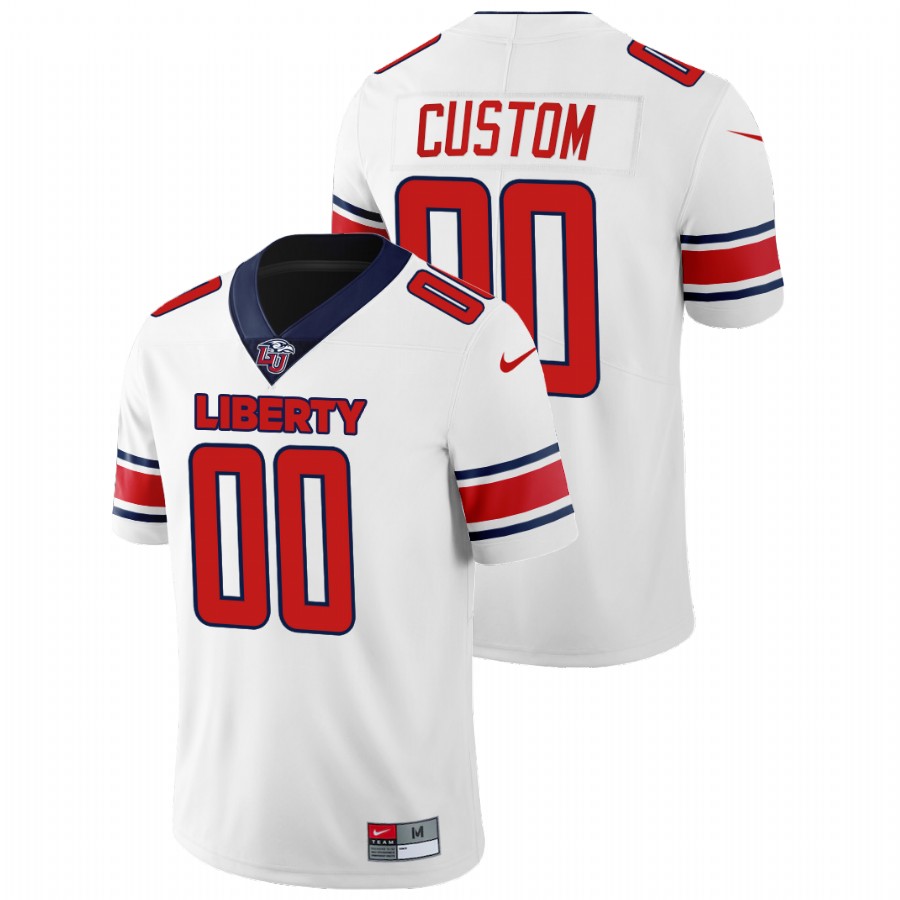 Liberty Flames Custom College Football White Jersey