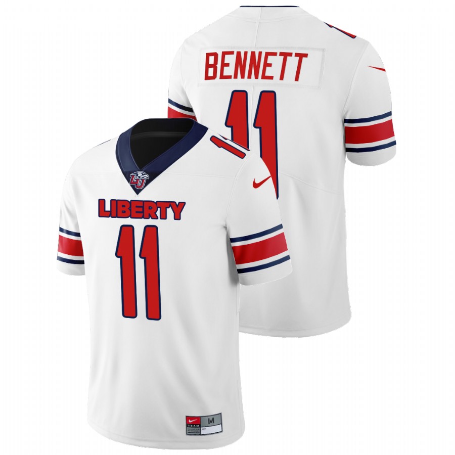 Liberty Flames Johnathan Bennett College Football White Jersey