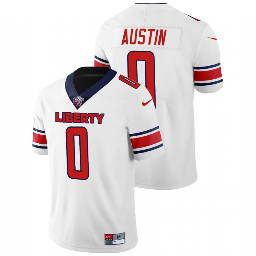 Liberty Flames Kylen Austin College Football White Jersey