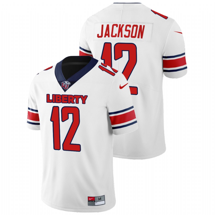 Liberty Flames Storey Jackson College Football White Jersey