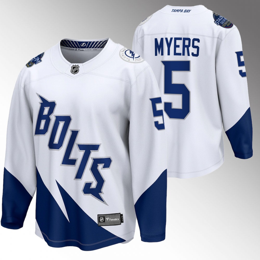 Lightning #5 Philippe Myers White 2022 Stadium Series Jersey