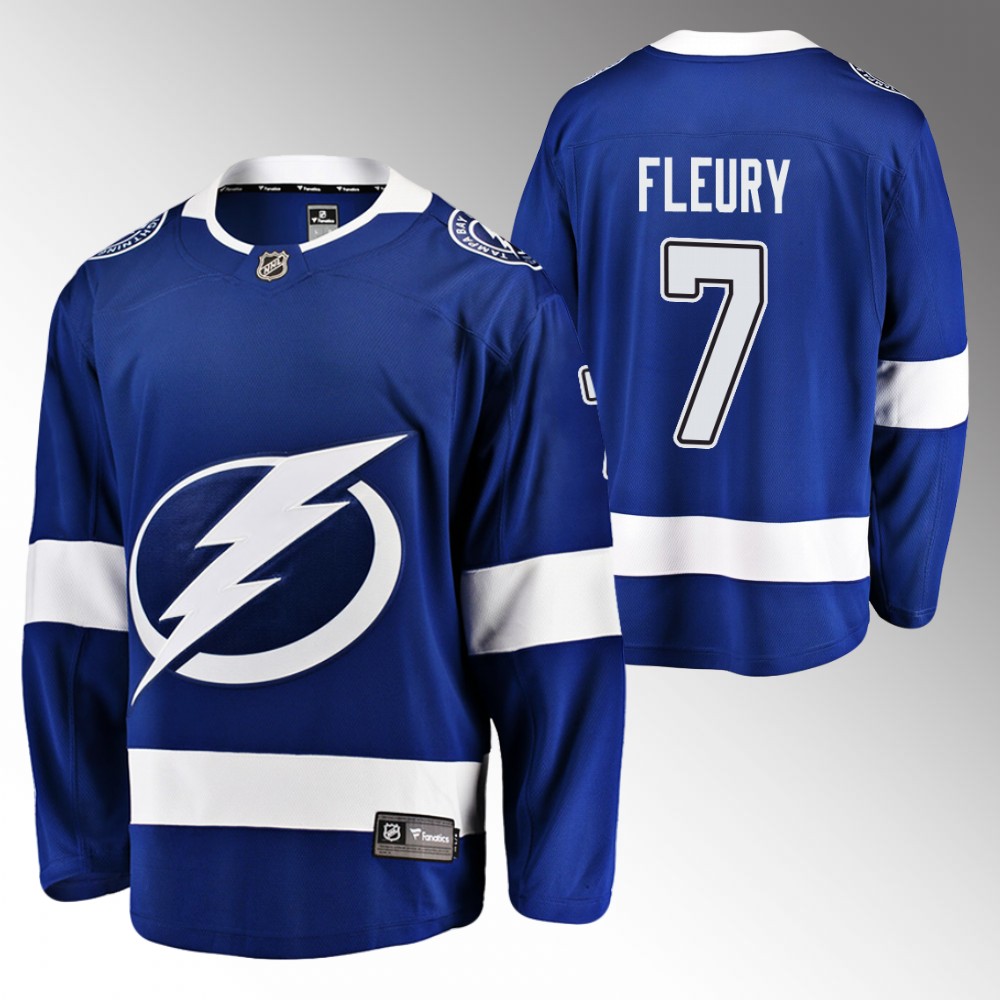 Lightning #7 Haydn Fleury Blue Home Jersey