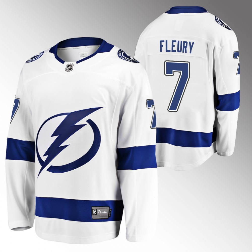 Lightning #7 Haydn Fleury White Away Jersey