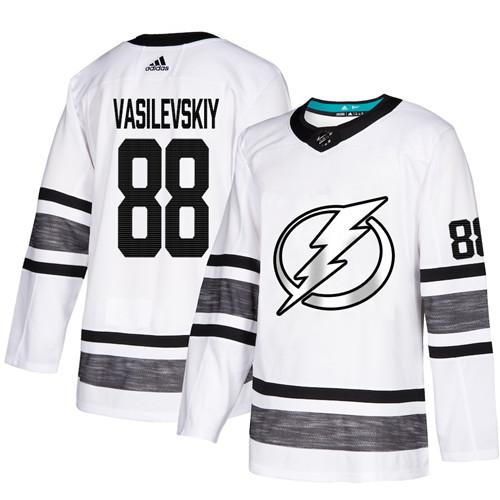 Lightning #88 Andrei Vasilevskiy White Authentic 2019 All-Star Stitched Hockey Jersey