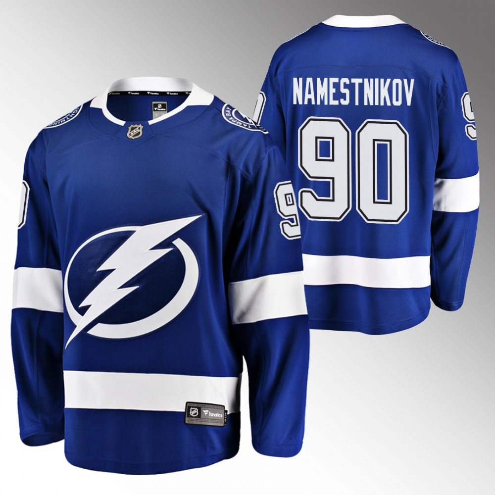 Lightning #90 Vladislav Namestnikov Blue Home Jersey