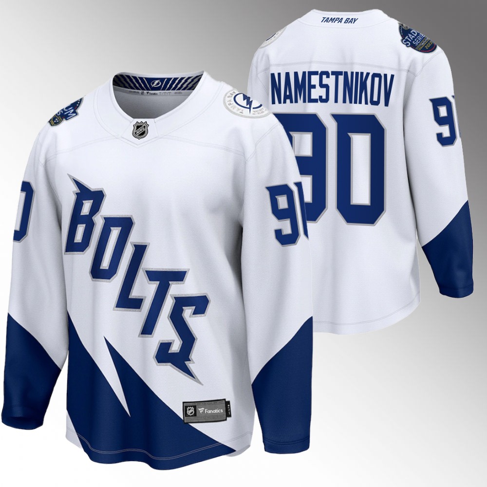 Lightning #90 Vladislav Namestnikov White 2022 Stadium Series Jersey