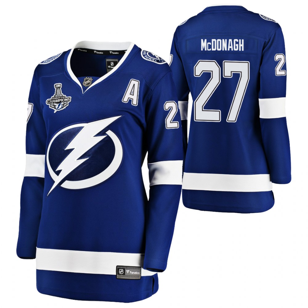 Lightning 2020 Stanley Cup Champions Ryan Mcdonagh Women Blue Home Jersey