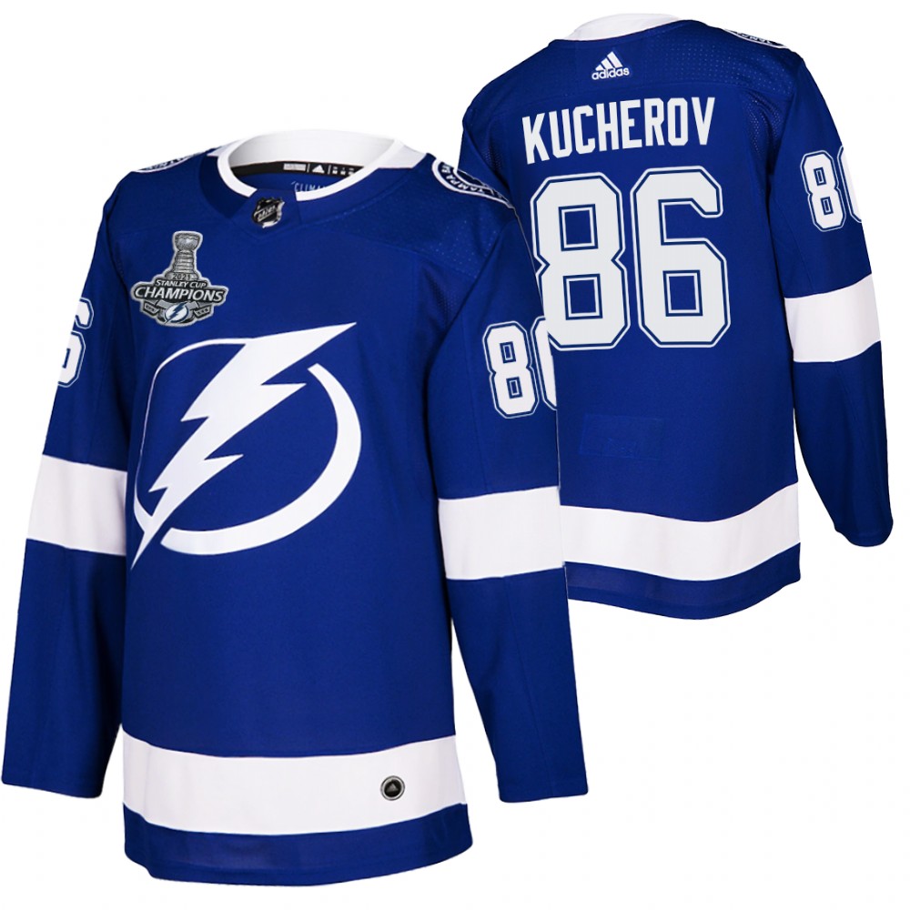 Lightning 2021 Stanley Cup Champions Nikita Kucherov Blue Authentic Patch Jersey