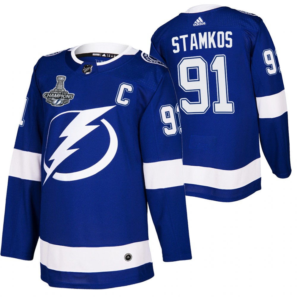 Lightning 2021 Stanley Cup Champions Steven Stamkos Blue Authentic Patch Jersey