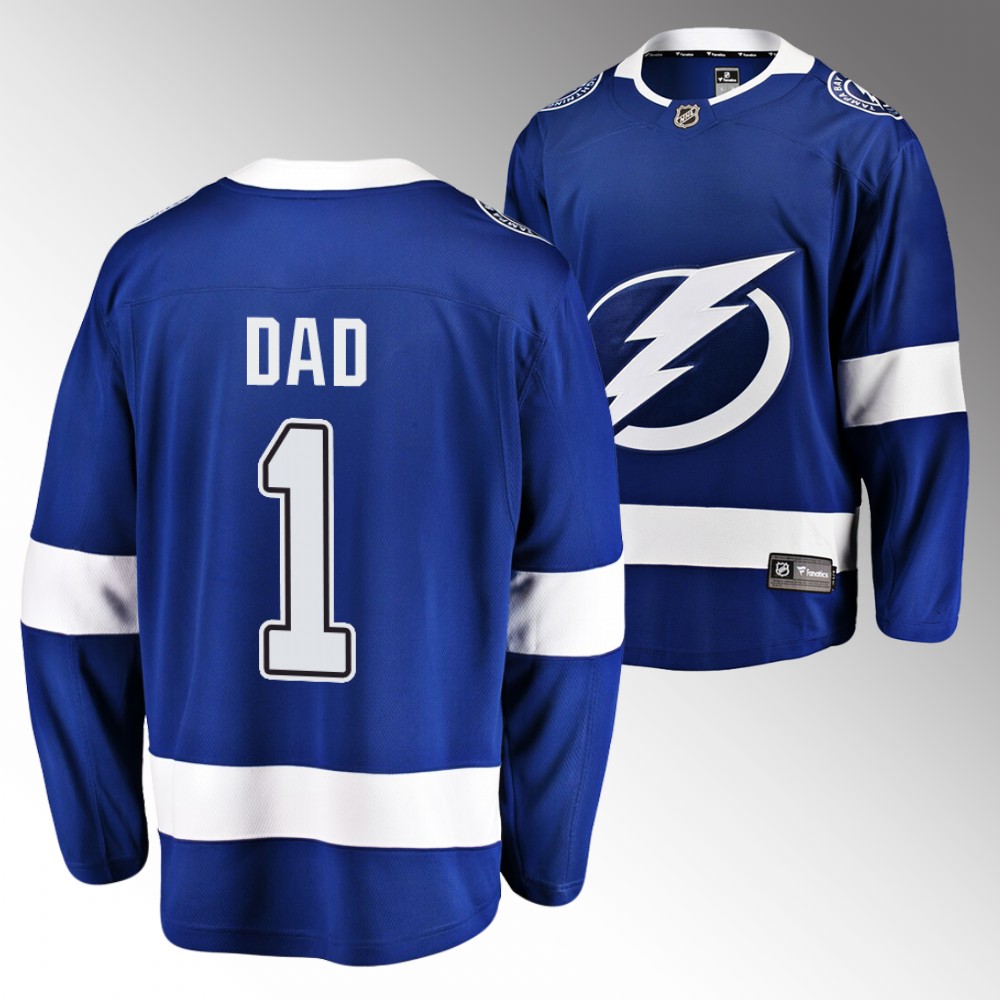 Lightning 2022 Fathers Day Gift Blue Jersey NO.1 Dad