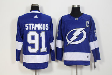 Lightning 91 Steven Stamkos Blue Adidas Jersey