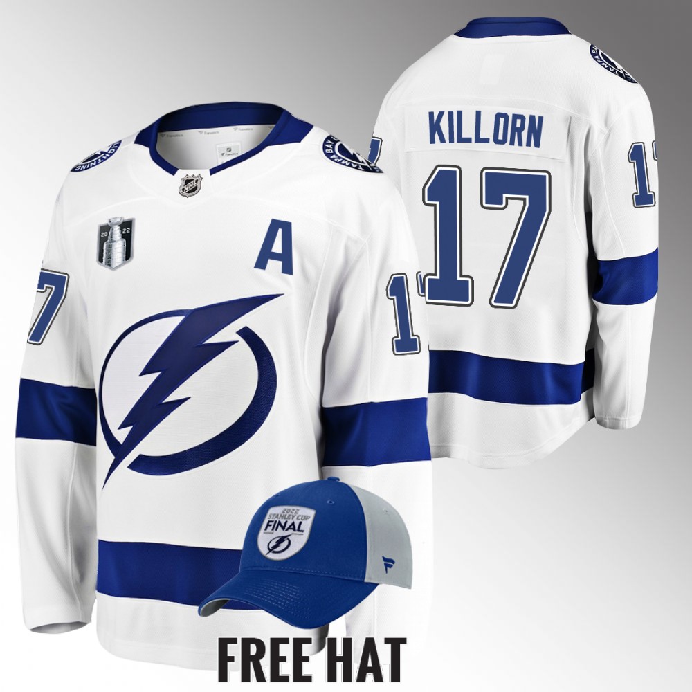 Lightning Alex Killorn 2022 Stanley Cup Final White Jersey Away