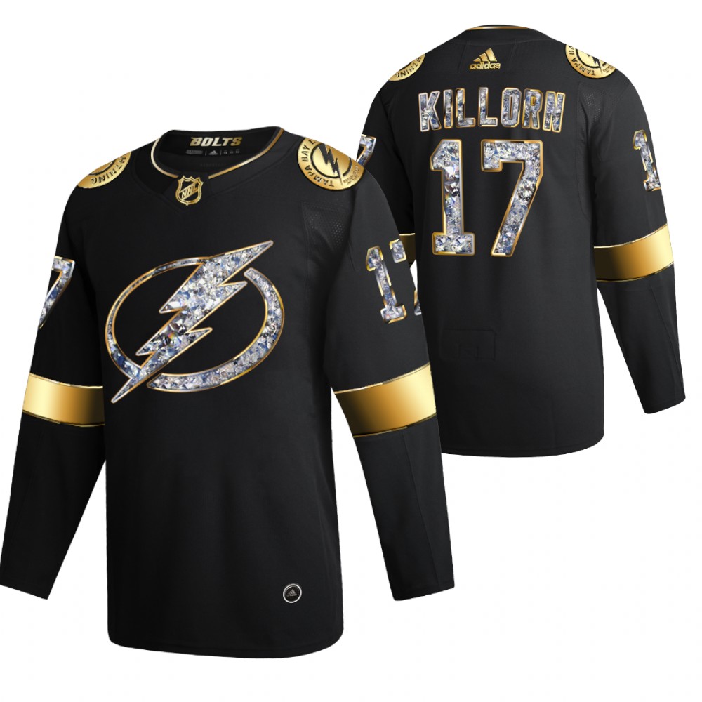 Lightning Alex Killorn 2022 Stanley Cup Playoffs Black Diamond Edition Jersey