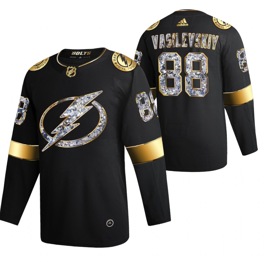 Lightning Andrei Vasilevskiy 2022 Stanley Cup Playoffs Black Diamond Edition Jersey