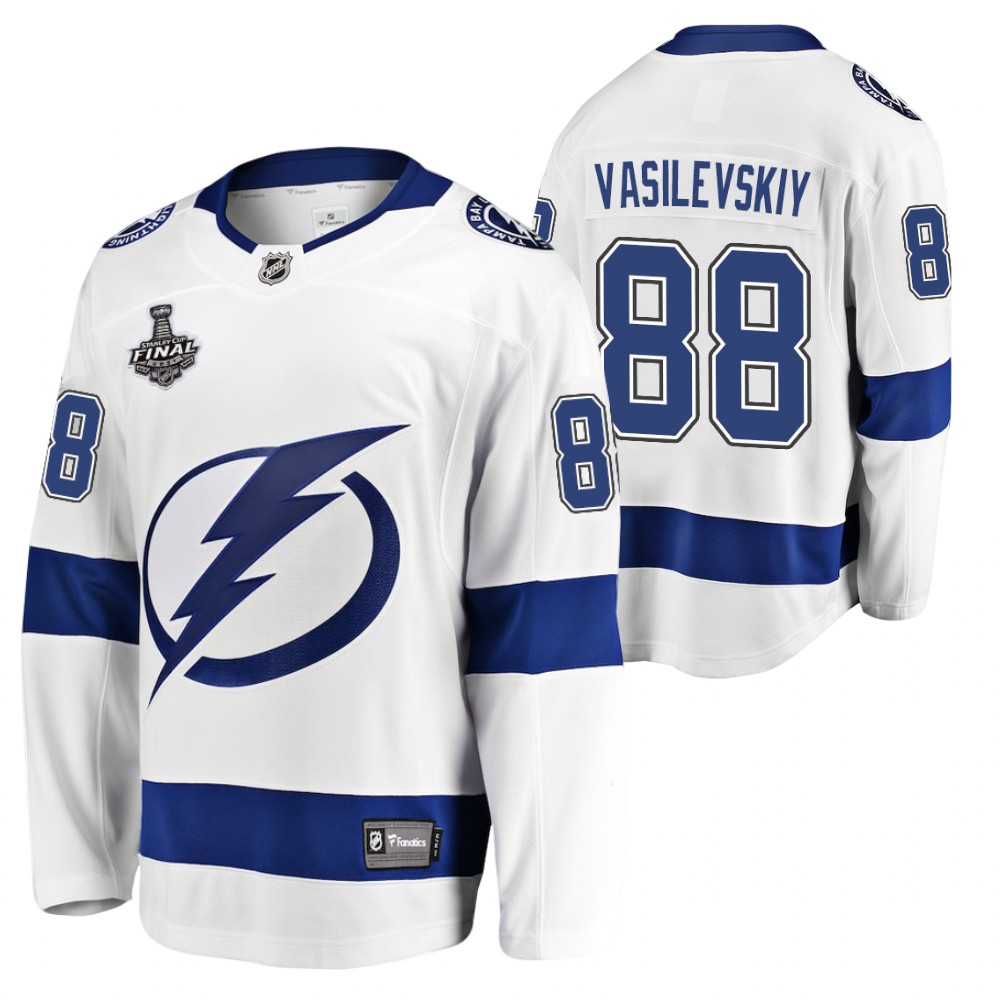 Lightning Andrei Vasilevskiy Jersey 2021 Stanley Cup Final White Away Men