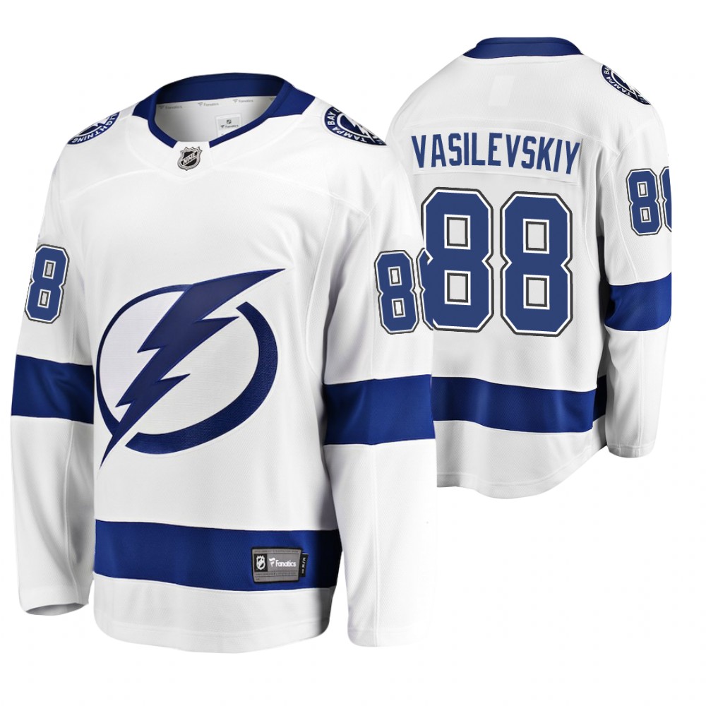 Lightning Andrei Vasilevskiy White-blue Breakaway Jersey