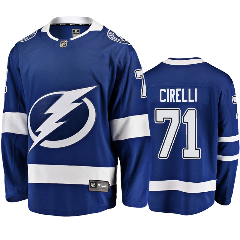 Lightning Anthony Cirelli Blue Breakaway Fanatics Branded Jersey
