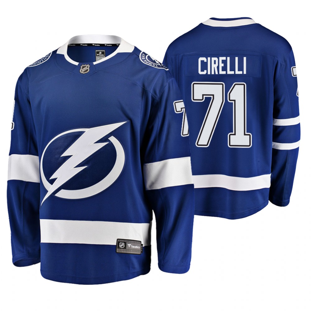 Lightning Anthony Cirelli blue Player Home Breakaway Jersey Men's