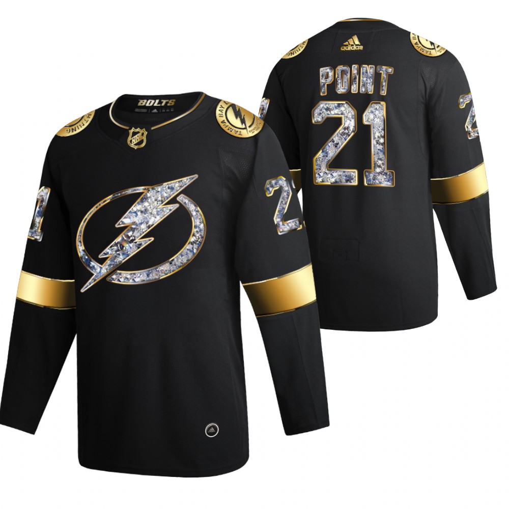 Lightning Brayden Point 2022 Stanley Cup Playoffs Black Diamond Edition Jersey
